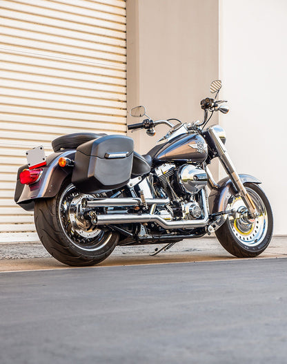 24L - Ironclad Quick-Mount Medium Harley Softail Fat Boy FLSTF/I Matte Hard Alforjas