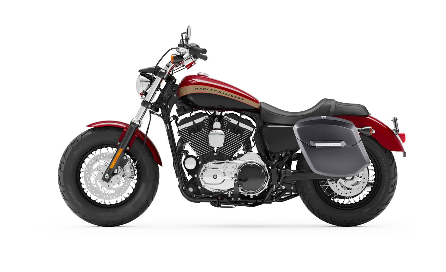 24L - Ironclad Quick-Mount Medium Harley Sportster 1200 Custom XL1200C Matte Hard Alforjas