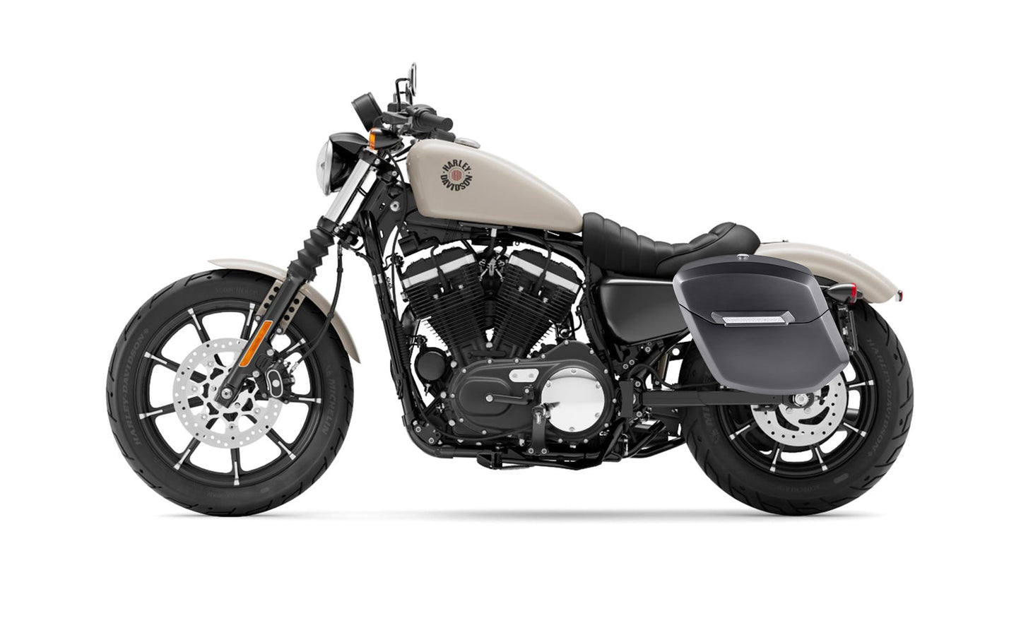 24L - Ironclad Quick-Mount Medium Harley Sportster 883 Iron XL883N Matte Hard Alforjas
