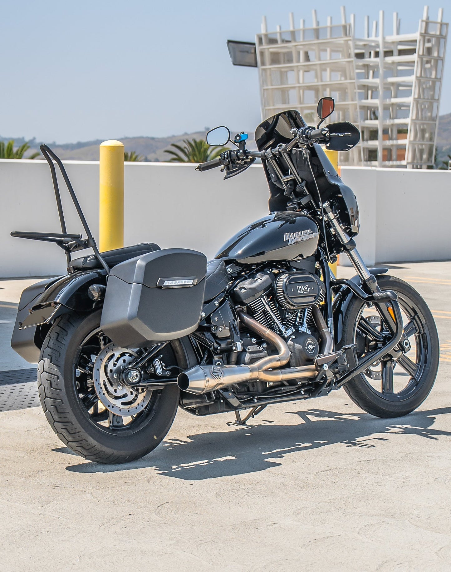 24L - Ironclad Quick-Mount Medium Harley Softail Street Bob FXBB/S Matte Hard Alforjas