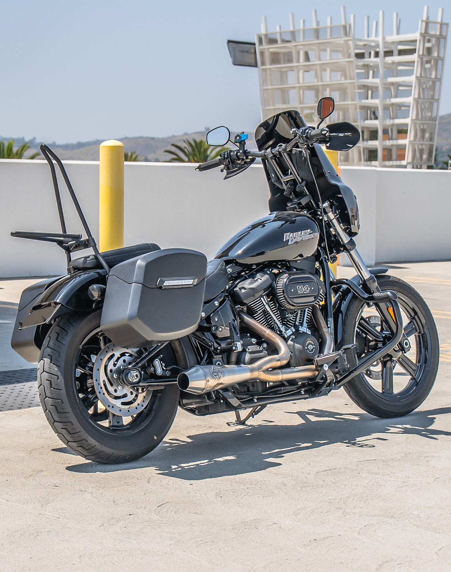 24L - Ironclad Quick-Mount Medium Harley Softail Street Bob FXBB/S Matte Hard Alforjas