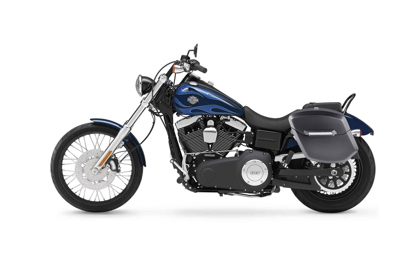 24L - Ironclad Quick-Mount Medium Harley Dyna Wide Glide FXDWG Matte Hard Alforjas