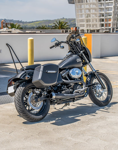 24L - Ironclad Quick-Mount Medium Harley Dyna Street Bob FXDB Matte Hard Alforjas