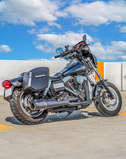 24L - Ironclad Quick-Mount Medium Harley Dyna Fat Bob FXDF Matte Hard Alforjas
