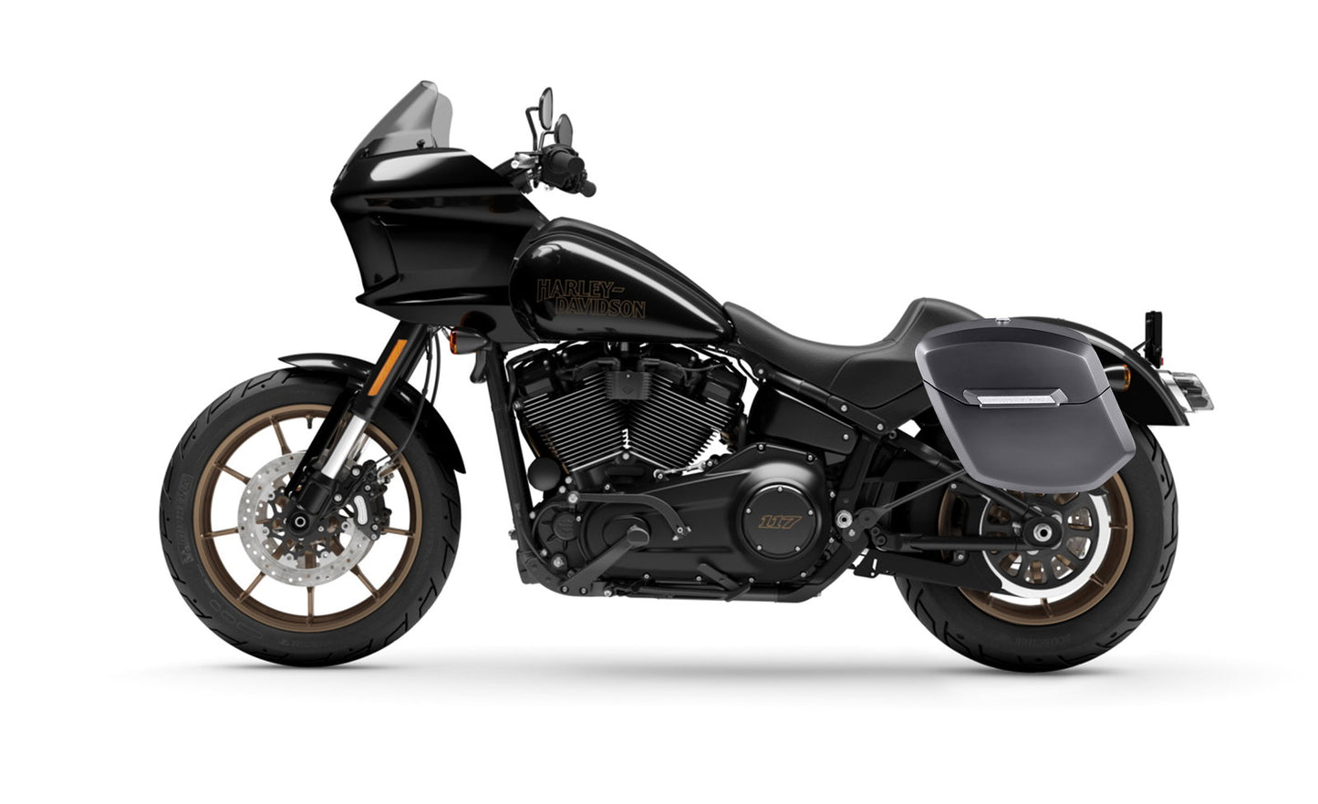 24L - Ironclad Quick-Mount Medium Harley Softail Low Rider ST Matte Hard Alforjas