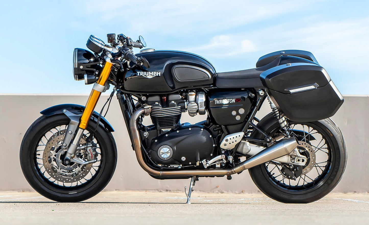 24L - Ironclad Quick-Mount Medium Triumph Thruxton RS Matte Hard Alforjas