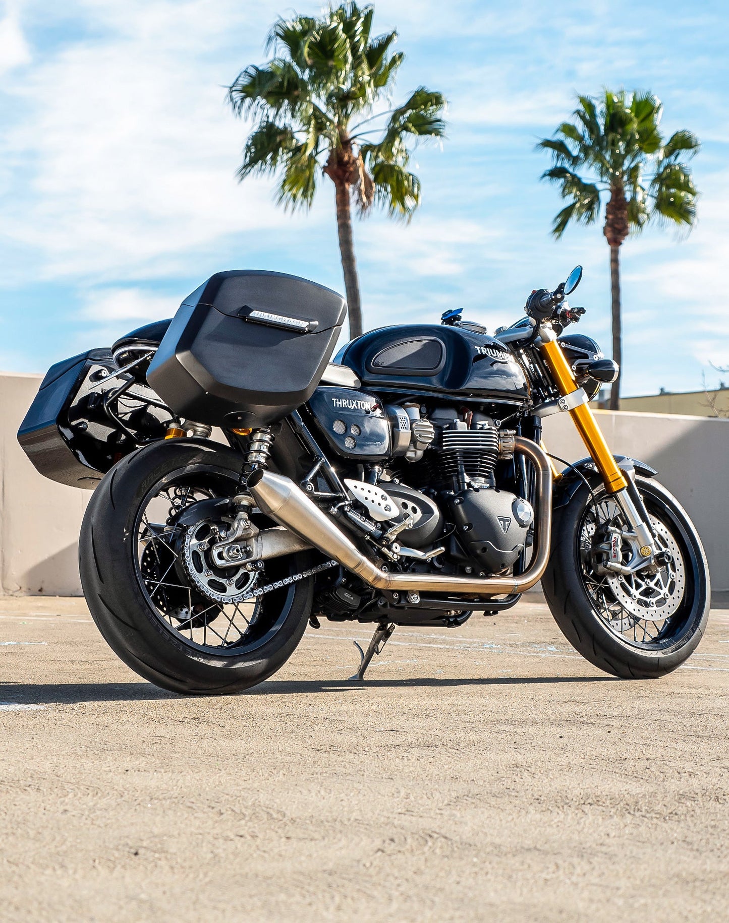 24L - Ironclad Quick-Mount Medium Triumph Thruxton RS Matte Hard Alforjas