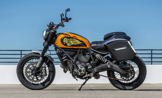 24L - Ironclad Quick-Mount Medium Ducati Scrambler (2014-17) Matte Hard Alforjas