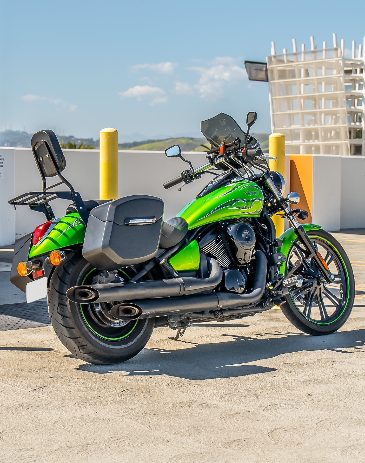 24L - Ironclad Quick-Mount Medium Kawasaki Vulcan 900 Custom Matte Hard Alforjas