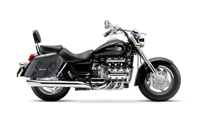 42L - Baldur XL Honda Valkyrie 1500 Standard Leather Wrapped Hard Alforjas