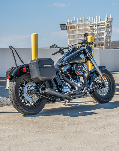 20L - Outlaw Quick-Mount Small Harley Softail Slim FLS Matte Hard Alforjas