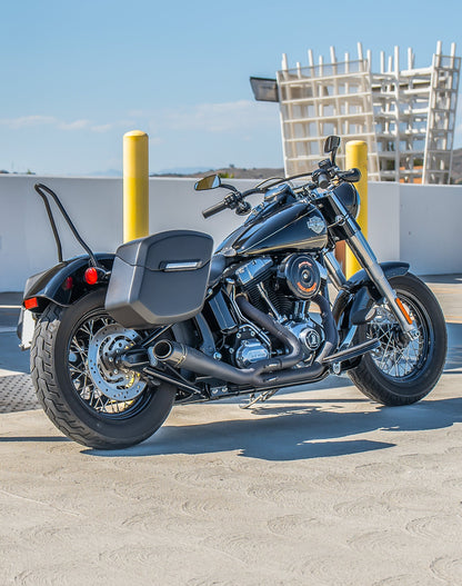 24L - Ironclad Quick-Mount Medium Harley Softail Slim FLS Matte Hard Alforjas