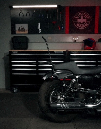 20L - Outlaw Quick-Mount Small Royal Enfield Meteor 350 Leather Wrapped Hard Alforjas