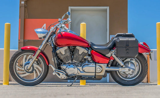 20L - Outlaw Quick-Mount Small Honda VTX 1300 C Leather Wrapped Hard Alforjas