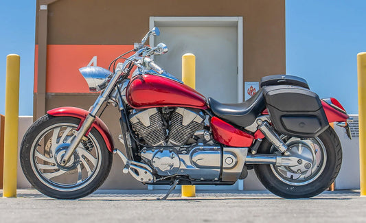 24L - Ironclad Quick-Mount Medium Honda VTX 1300 C Leather Wrapped Hard Alforjas