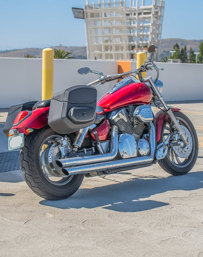 24L - Ironclad Quick-Mount Medium Honda VTX 1300 C Leather Wrapped Hard Alforjas