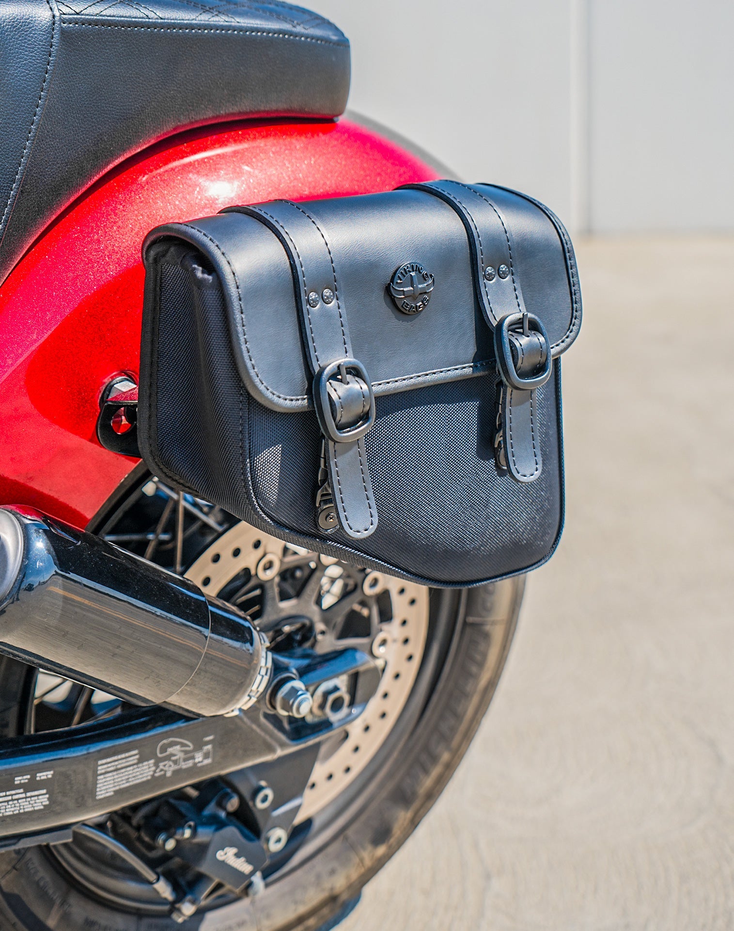 8L - Pony Indian Super Chief Leather Motocicleta Alforjas