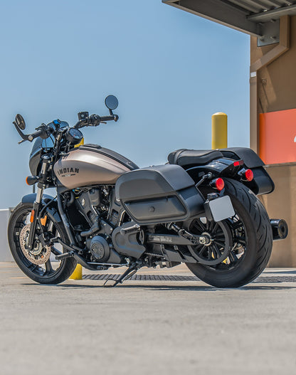 28L - Pantheon Quick-Mount Medium 2025+ Indian Scout Bobber Motocicleta Alforjas