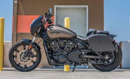 28L - Panzer Quick-Mount Medium 2025+ Indian Scout Bobber Motocicleta Alforjas