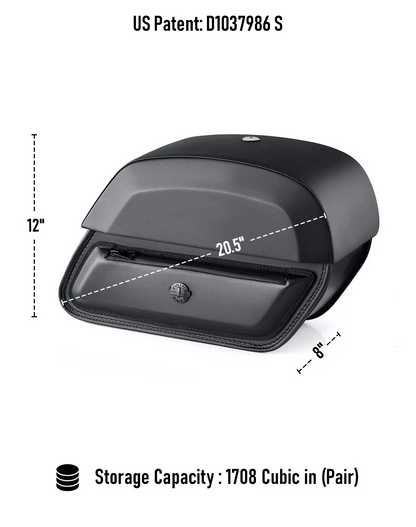 28L - Pantheon Quick-Mount Medium Honda VTX 1300 C Motocicleta Alforjas