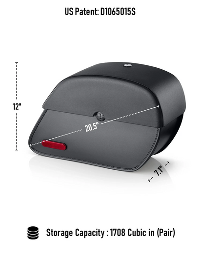 28L - Panzer Quick-Mount Medium Honda VTX 1300 C Motocicleta Alforjas