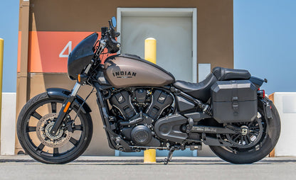 20L - Outlaw Quick-Mount Small 2025+ Indian Scout Sixty Bobber Leather Wrapped Hard Alforjas