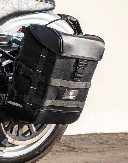 15L - Incognito Quick Mount Medium Solo Motocicleta Alforja (Left Only) para Harley Dyna Low Rider FXDL/I