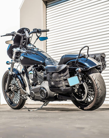 15L - Incognito Quick Mount Medium Solo Motocicleta Alforja (Left Only) para Harley Dyna Wide Glide FXDWG/I