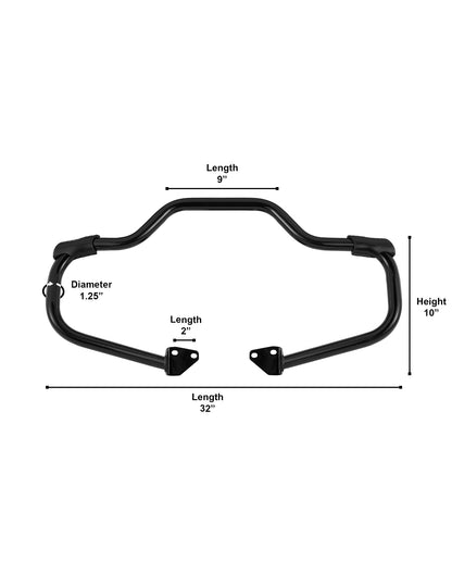 Viking Ironstrike Crash Bar para Harley Dyna Super Glide FXD/I Gloss Black
