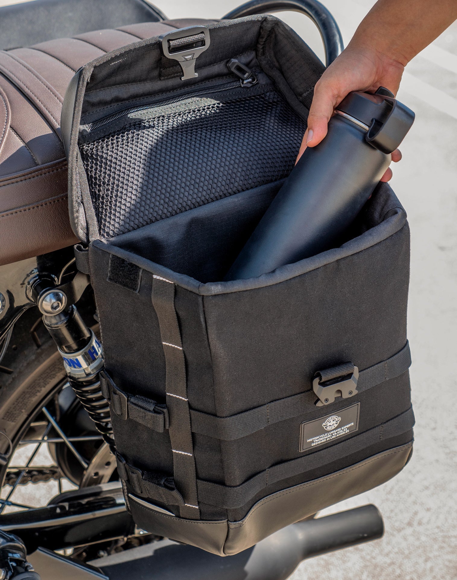15L - Incognito Quick Mount Medium Triumph Bonneville T100 Solo Motocicleta Alforja (Left Only)