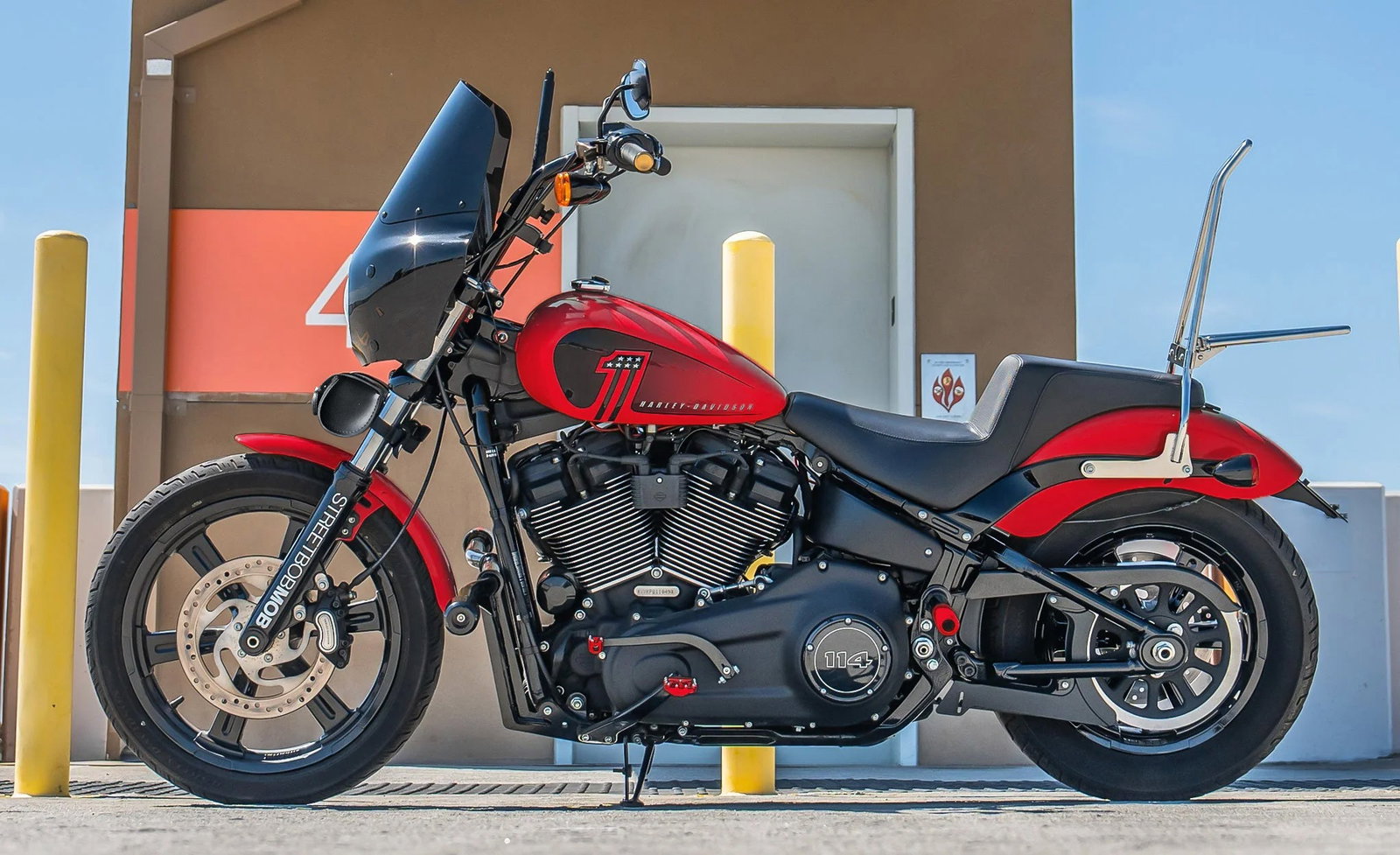 1L - Dark Age Plain Kawasaki Leather Motocicleta Bolsa rollo