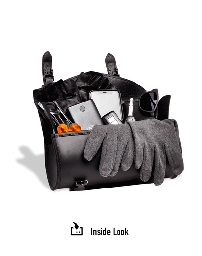 1L - Dark Age Plain Indian Leather Motocicleta Bolsa rollo