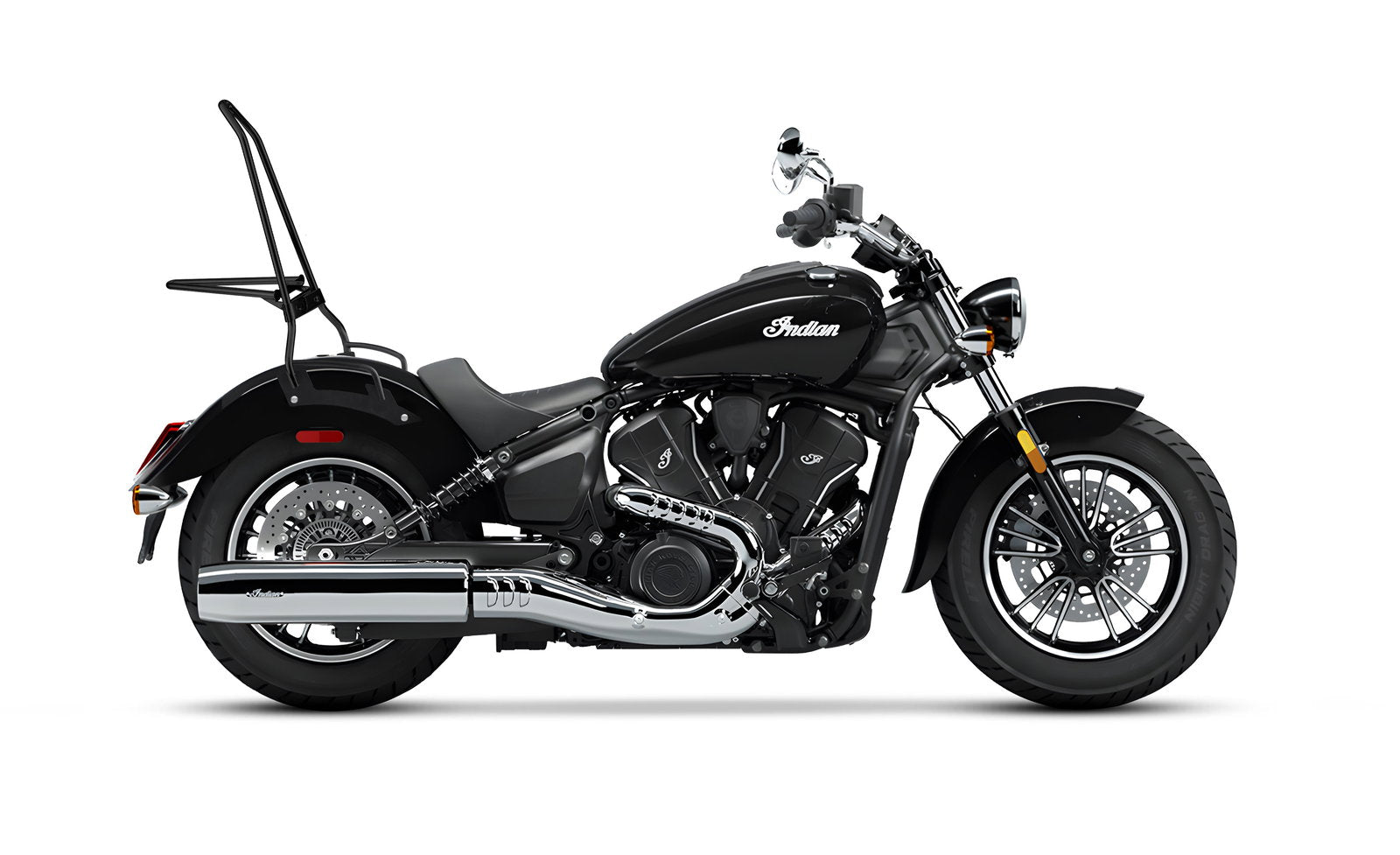 Iron Born Blade 25" Indian Scout Sixty Classic 2025+ Sissy bar with Foldable Luggage Rack Matte Black