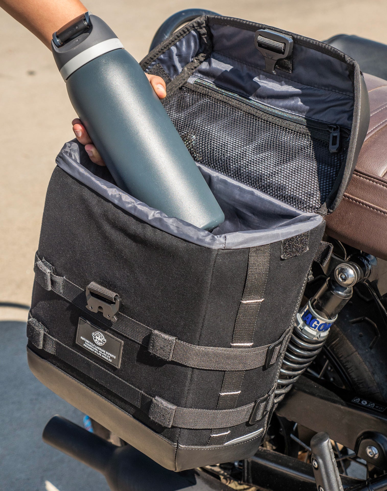 15L - Incognito Quick Mount Medium Triumph Bonneville T120 Solo Motocicleta Alforja (Right Only)