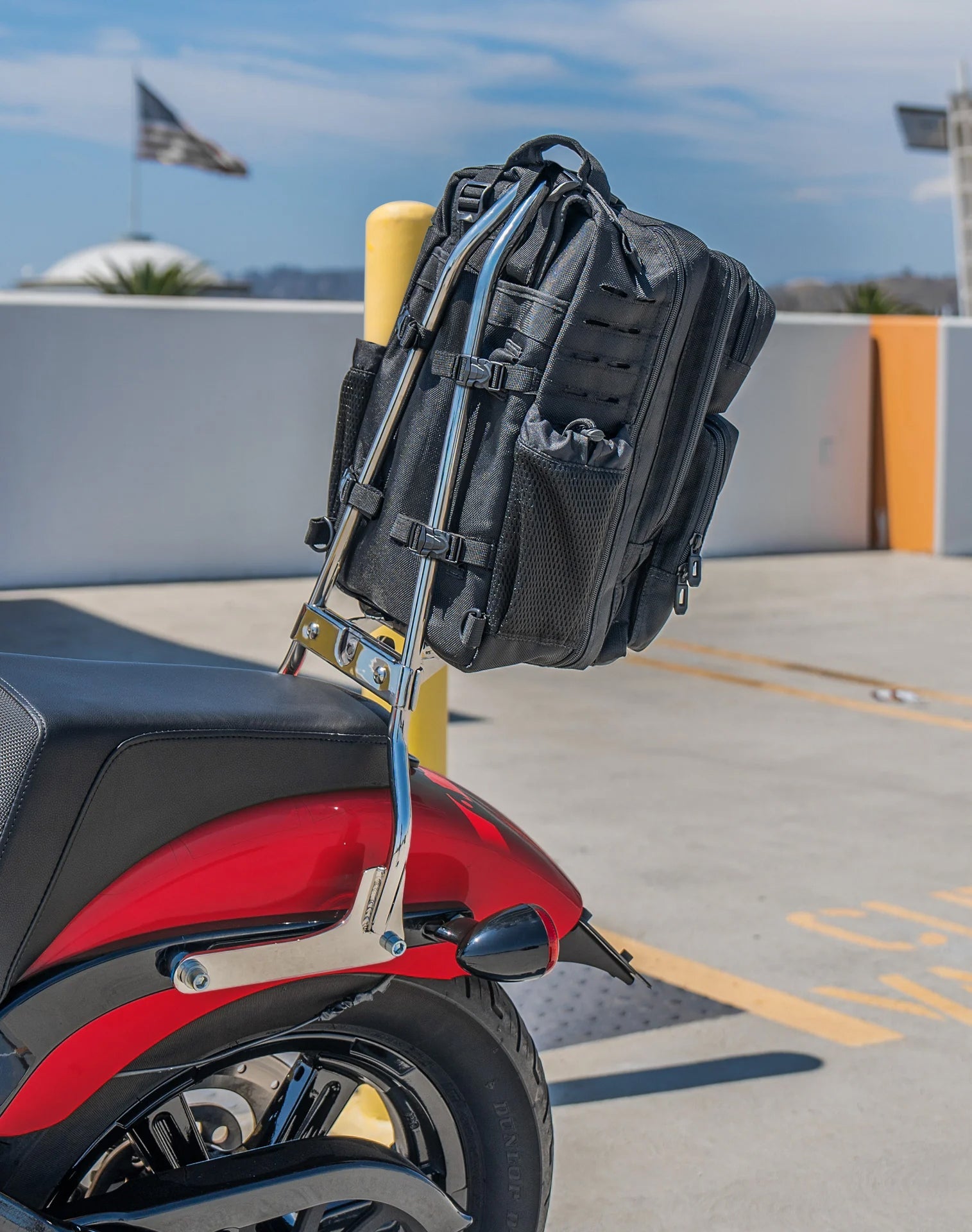 30L - Mochila para Sissy Bar de Motocicleta Tactical Large Honda