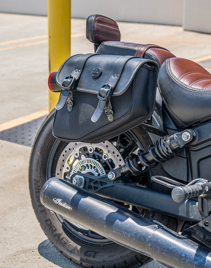 8L - Pony Indian Scout Bobber Sixty Leather Alforjas
