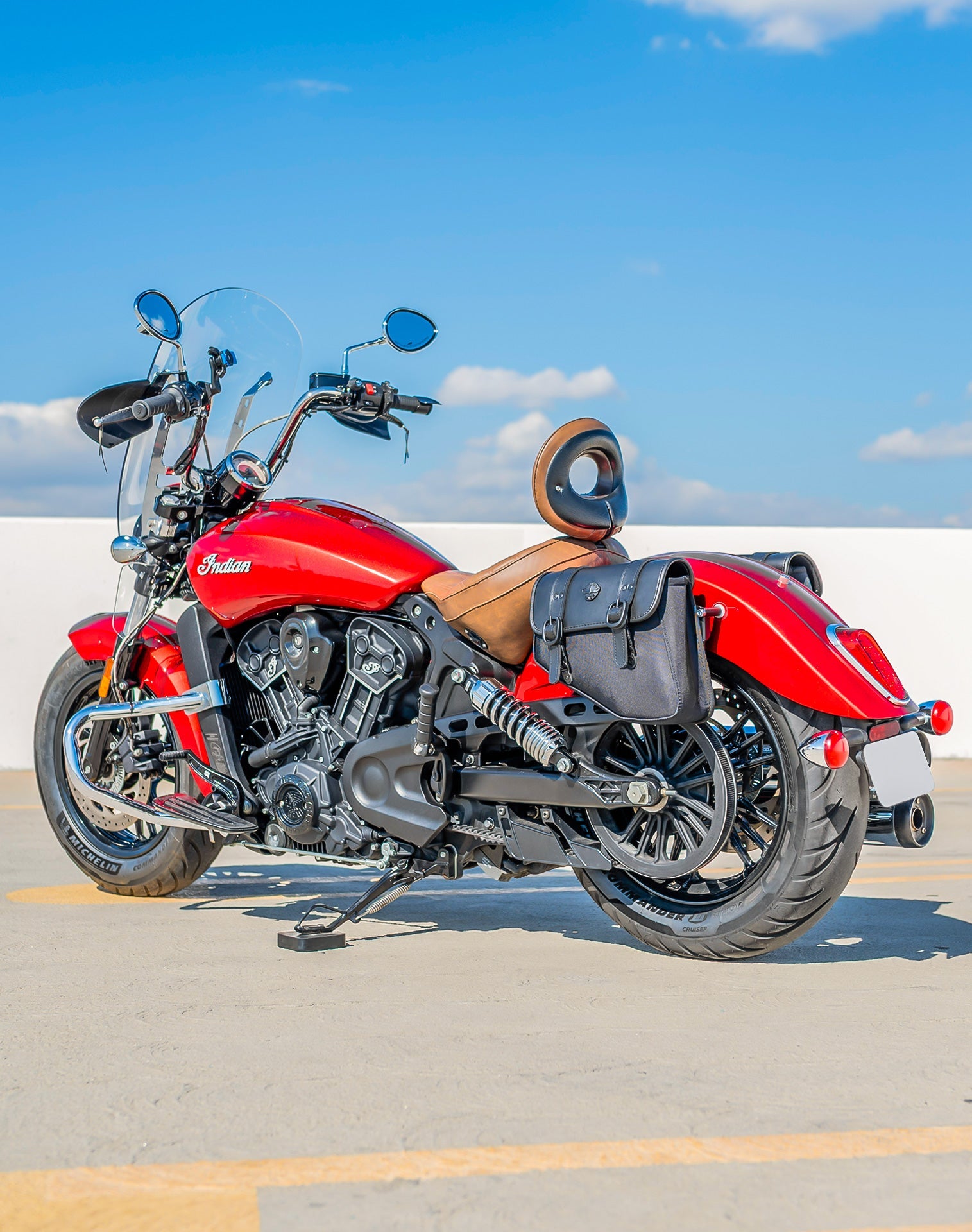 8L - Pony Indian Scout Leather Alforjas