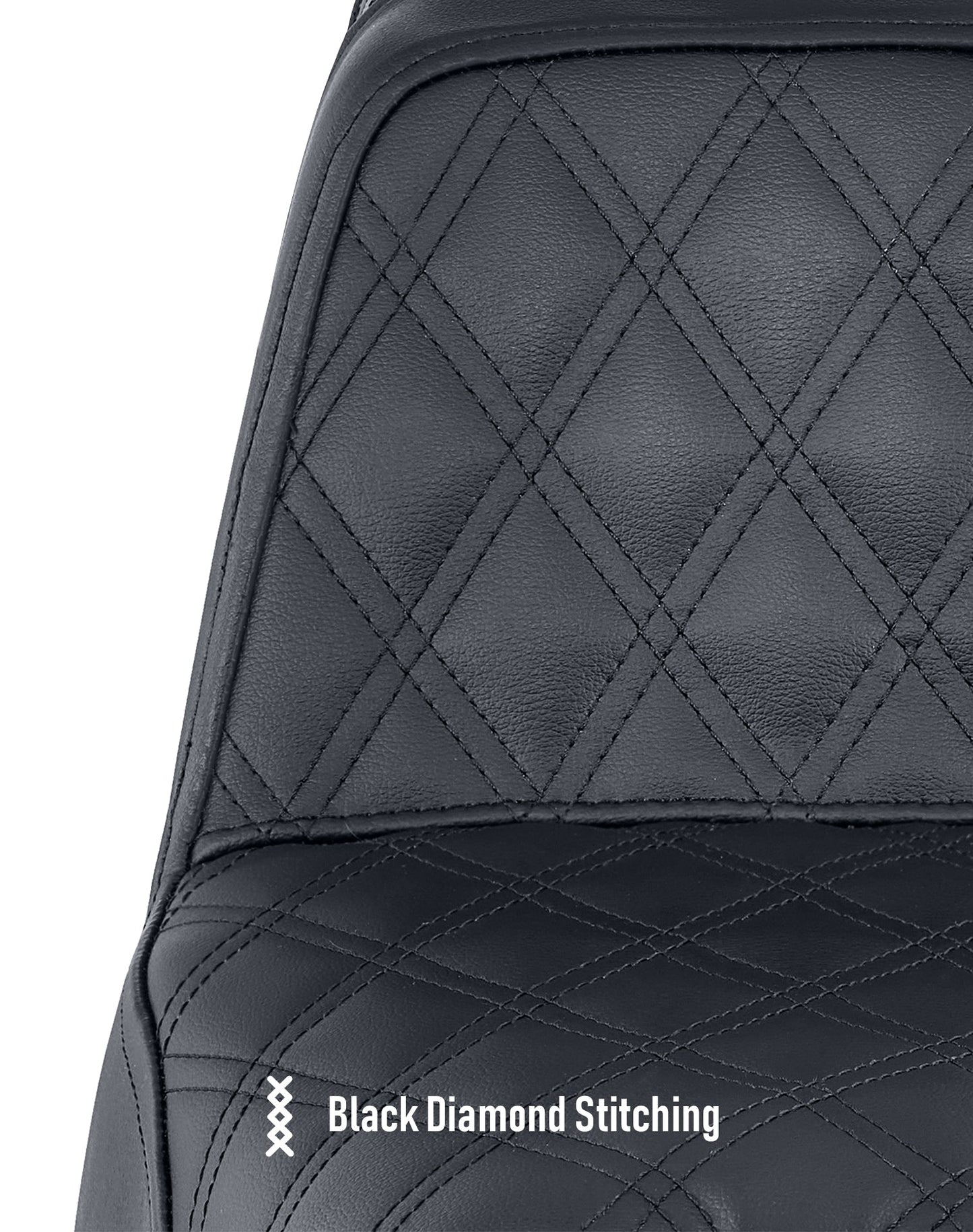 Iron Born Diamond Stitch Indian Scout Bobber Twenty 2-Up Seat Black