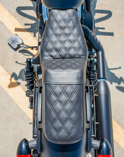 Iron Born Diamond Stitch Indian Scout Rogue Sixty 2-Up Seat Black