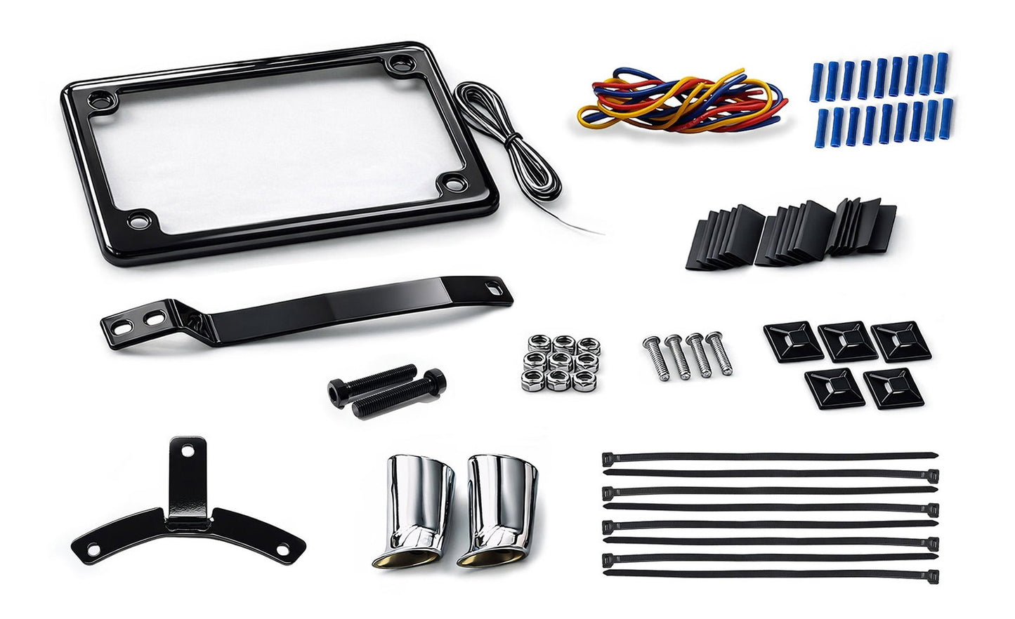 Viking LED License Plate & Turn Signal Relocation Kit para Harley Softail Slim FLS