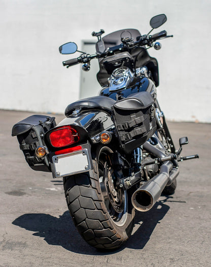 10L - Incognito Quick Mount Small Solo Motocicleta Alforja (Right Only) para Harley Dyna Fat Bob FXDF/SE