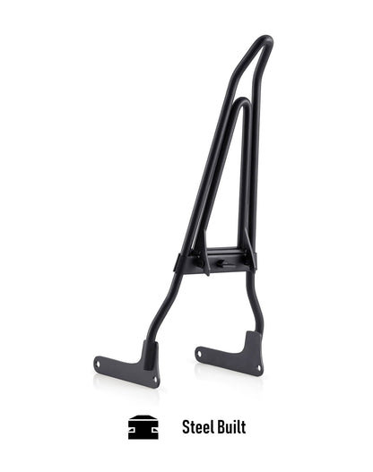 Iron Born Blade 25" Sissy bar para Wide Seat w/ Foldable Rack para Harley Softail Low Rider S FXLRS Matte Black