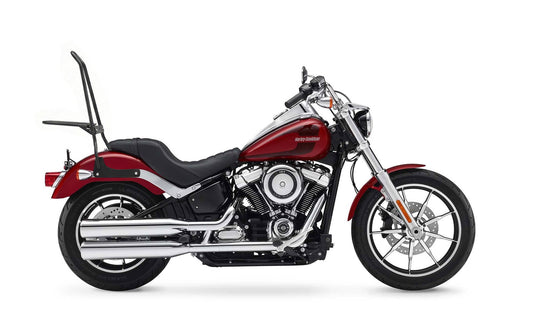 Iron Born Blade 25" Sissy bar para Wide Seat w/ Foldable Rack para Harley Softail Low Rider FXLR Matte Black