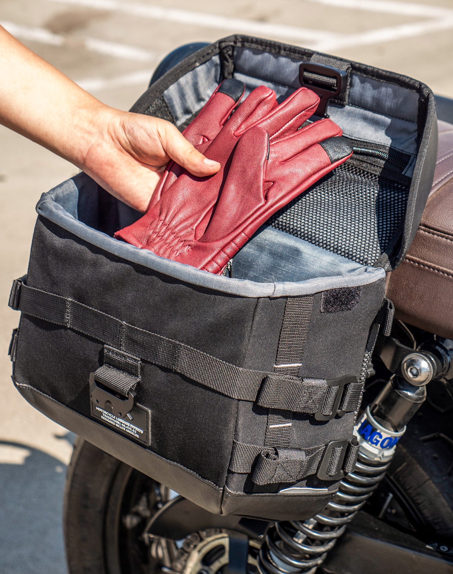 10L - Incognito Quick Mount Small Triumph Bonneville T100 Solo Motocicleta Alforja (Right Only)