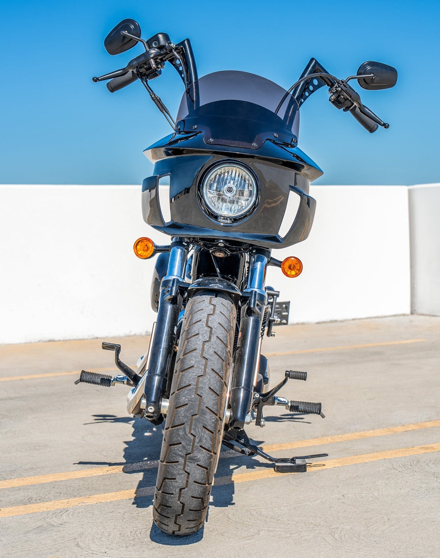 Viking Darkin Motocicleta Fairing para Harley Sportster Forty Eight Gloss Black
