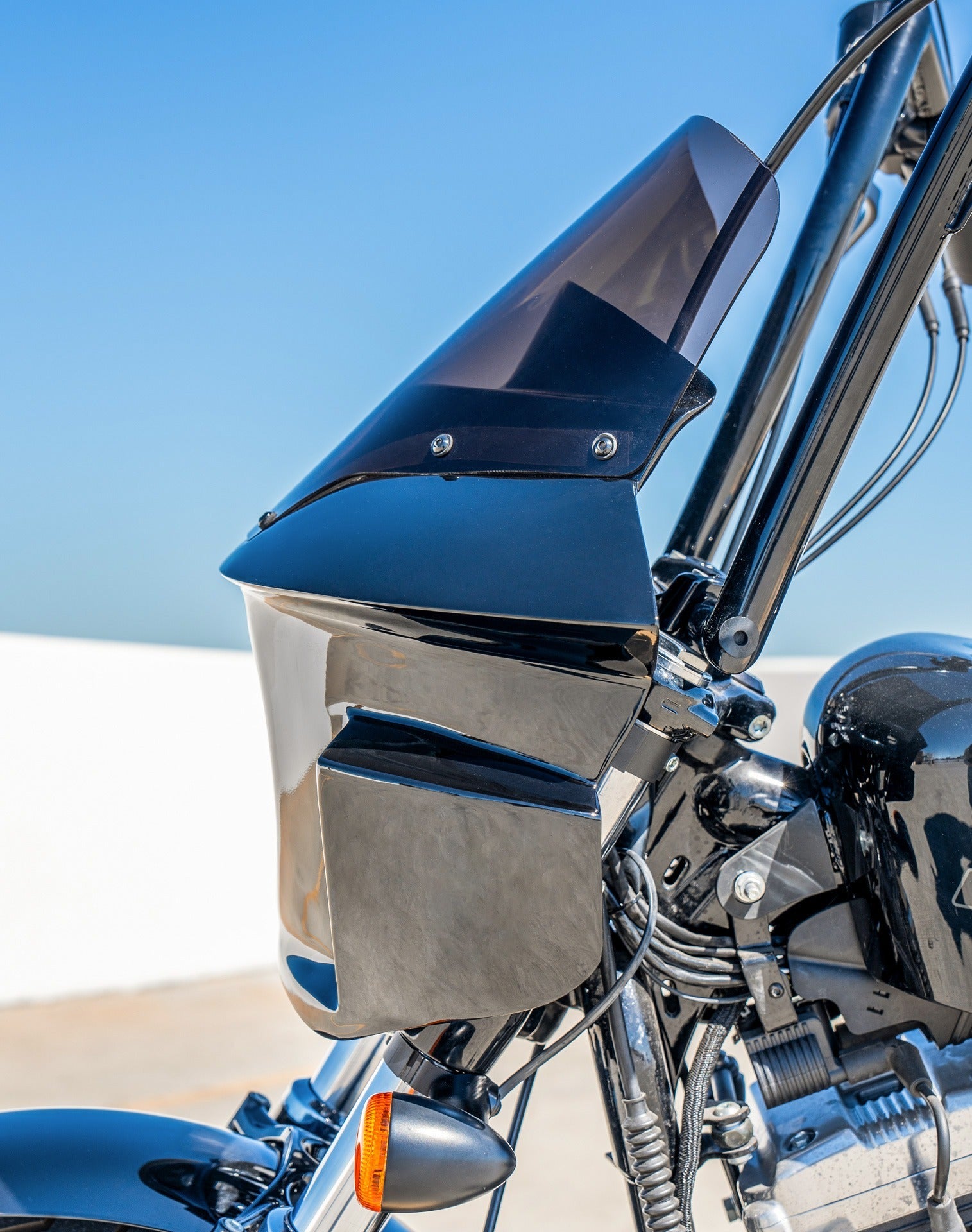 Viking Darkin Motocicleta Fairing para Harley Sportster Forty Eight Gloss Black