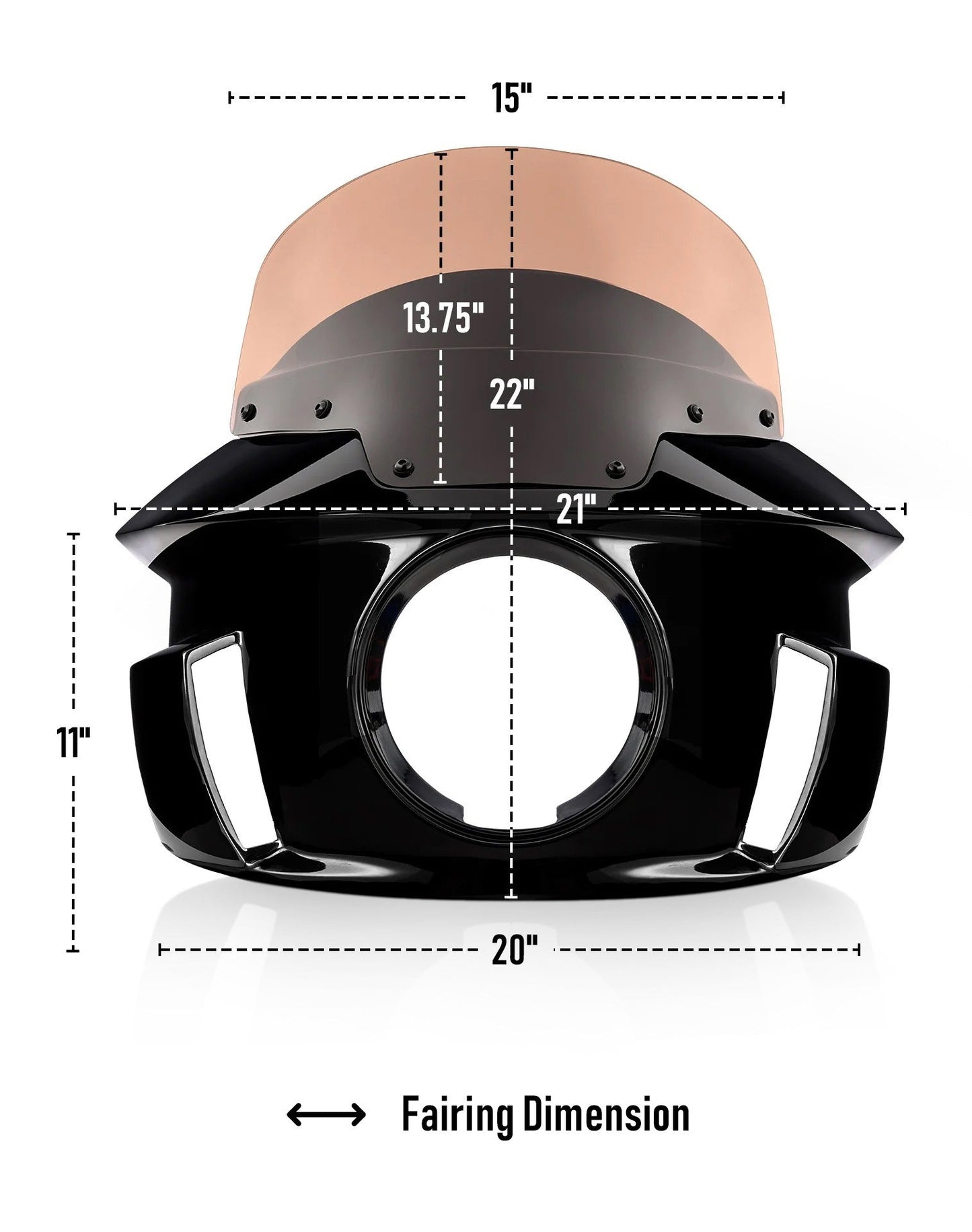 Viking Darkin Motocicleta Fairing para Harley Sportster Forty Eight Gloss Black