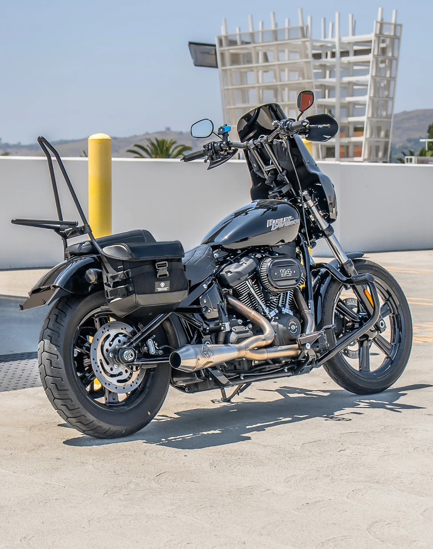 10L - Incognito Quick Mount Small Solo Motocicleta Alforja (Right Only) para Harley Softail Street Bob FXBB/S