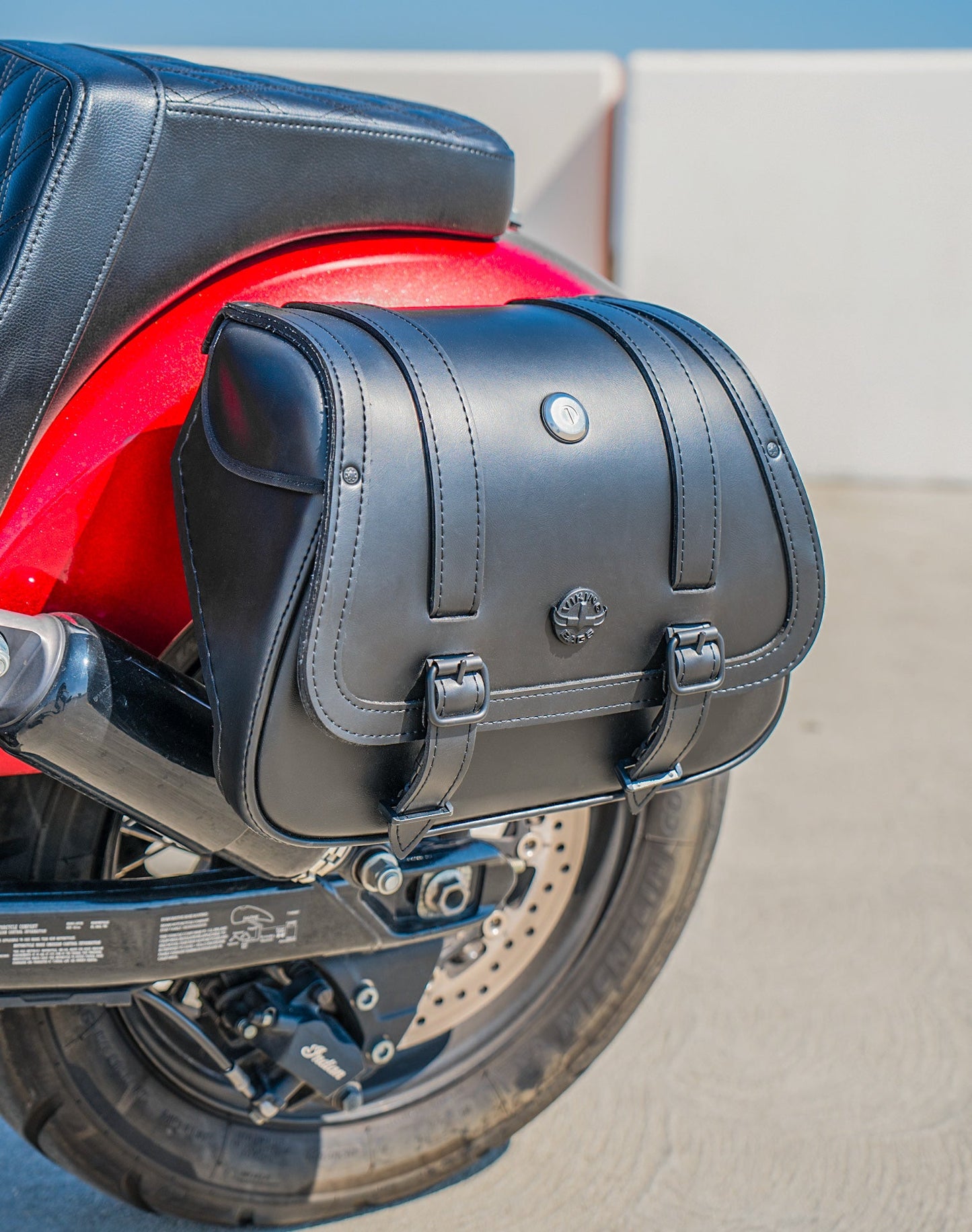 25L - SpiritBlade Medium Indian Chief Dark Horse Leather Motocicleta Alforjas