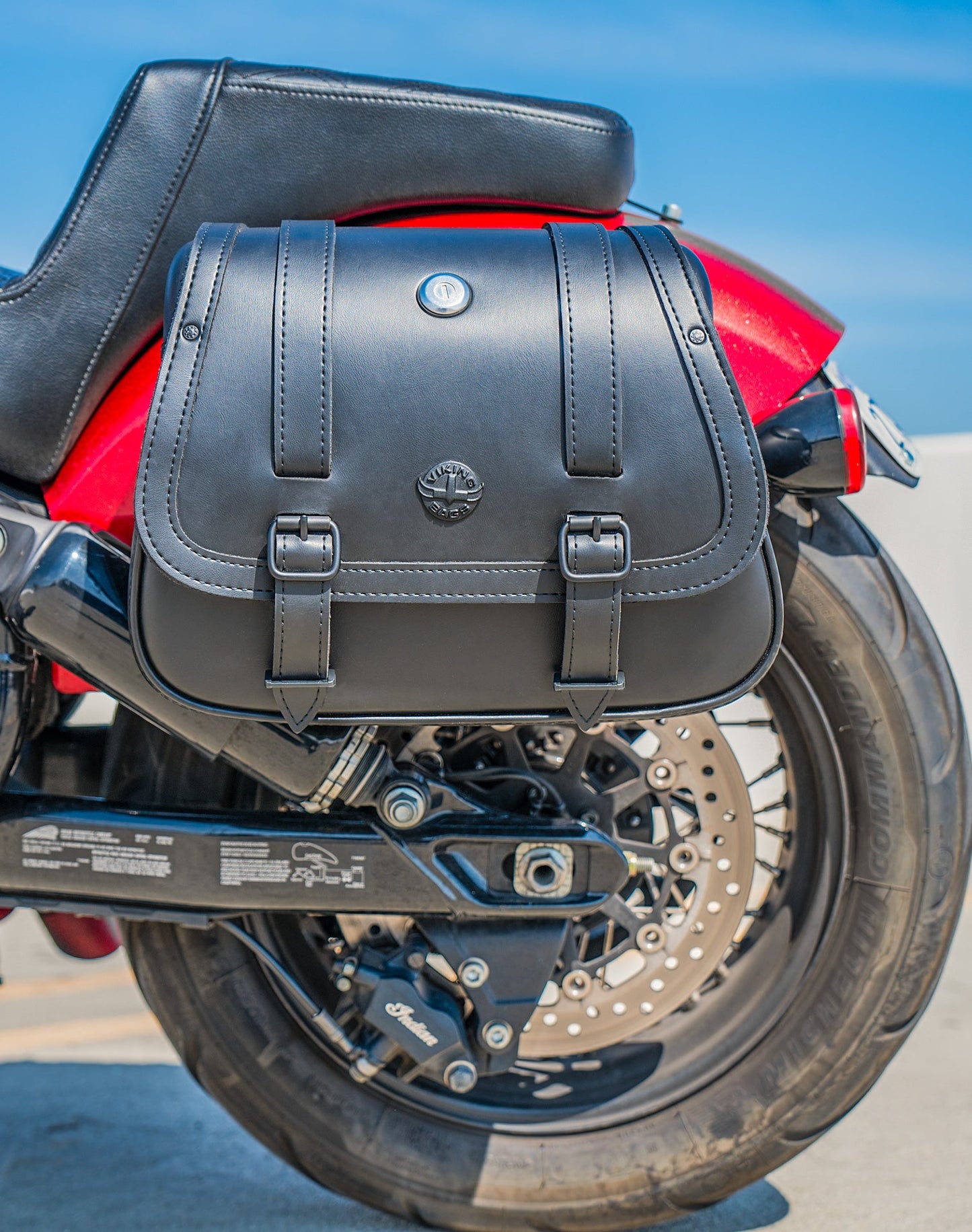 25L - SpiritBlade Medium Indian Chief Dark Horse Leather Motocicleta Alforjas